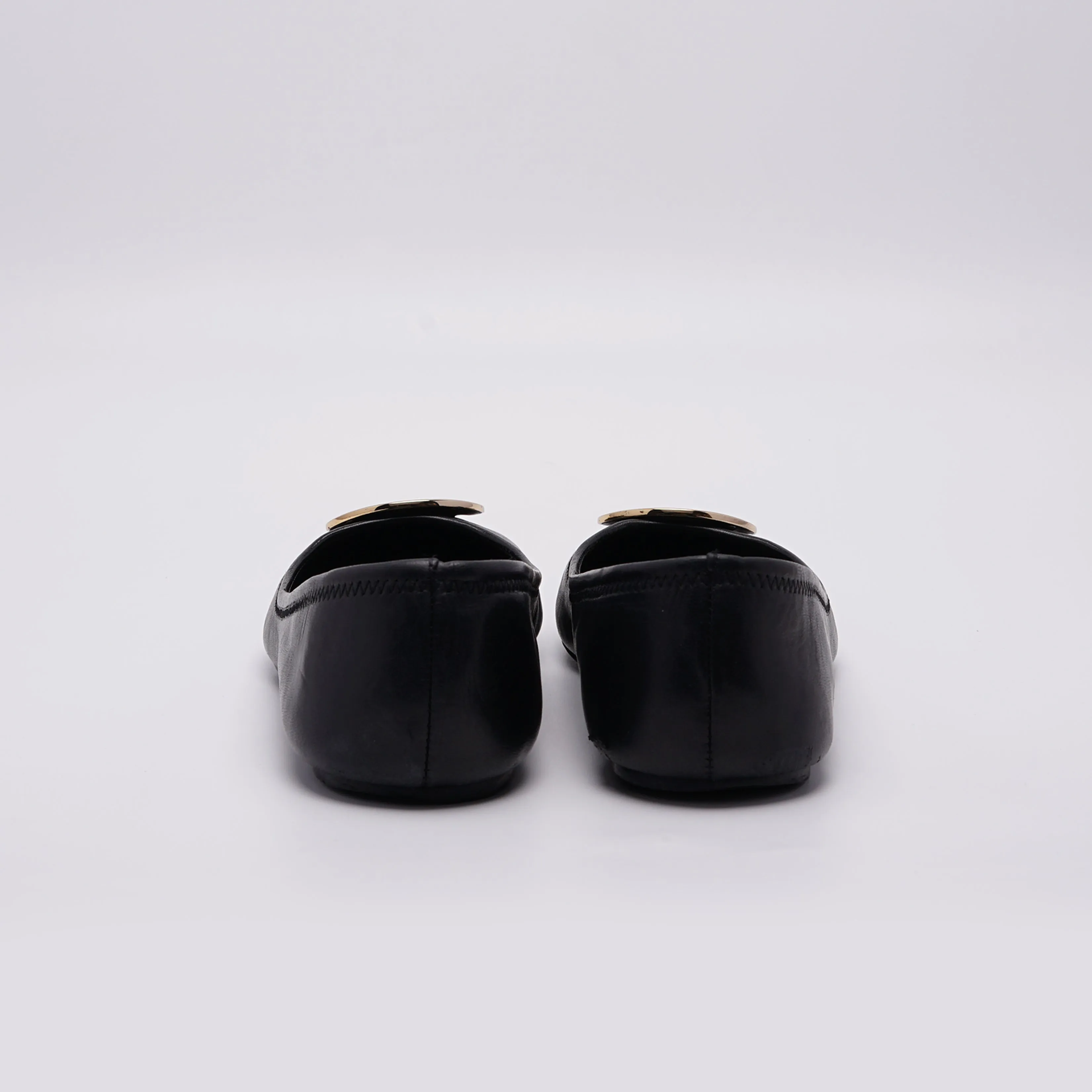 Tory Burch Black Leather Reva Ballet pumps