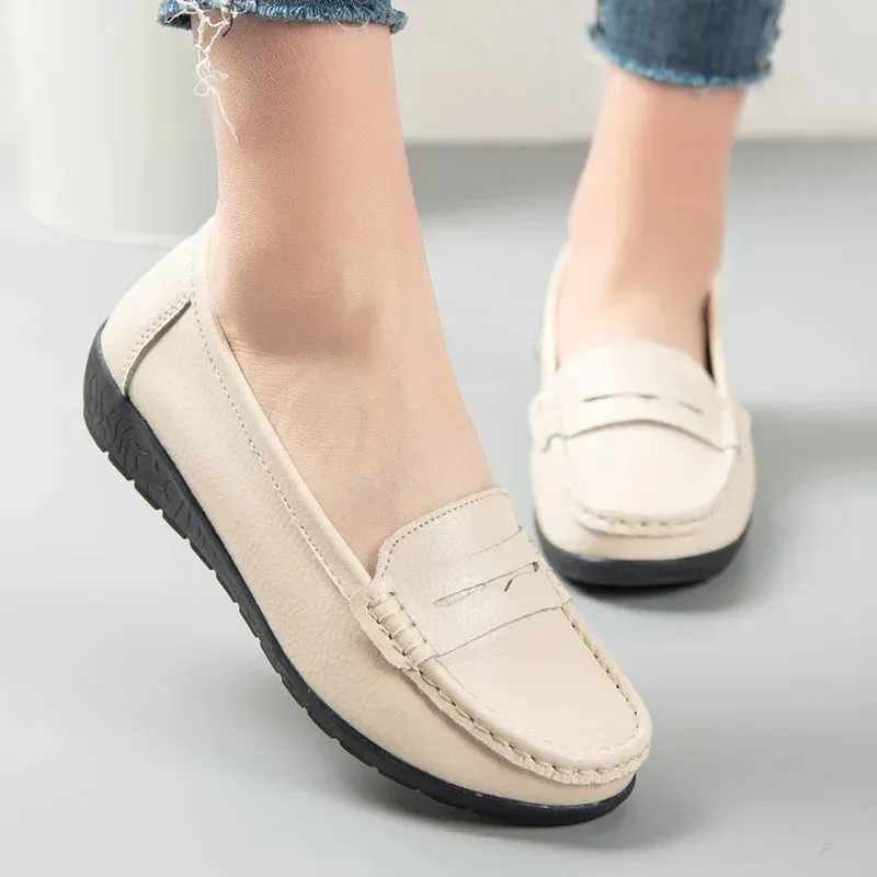 Women's Genuine Leather Moccasin Flats