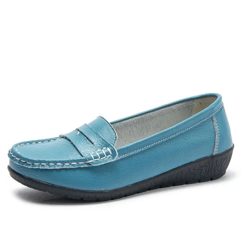 Women's Genuine Leather Moccasin Flats