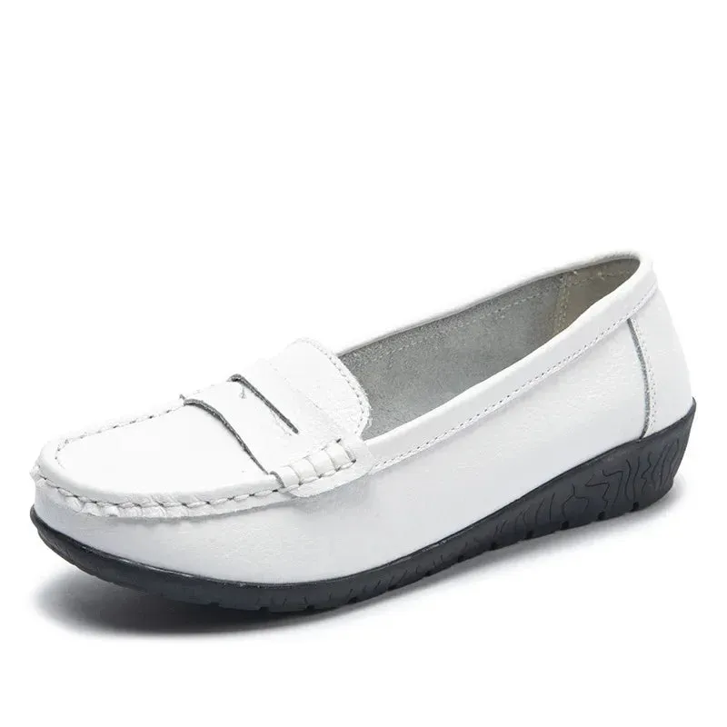Women's Genuine Leather Moccasin Flats
